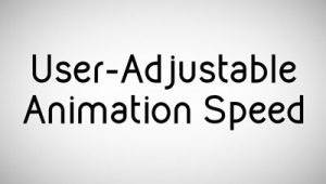User-Adjustable Animation Speed